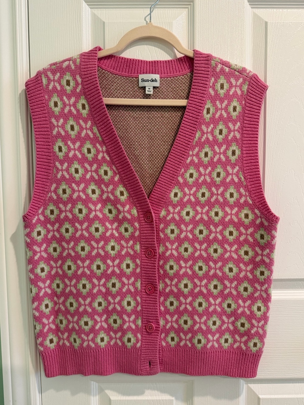 Aritzia Sunday Best Sun-deh Preston Merino Wool Blend V-Neck Vest Size Medium